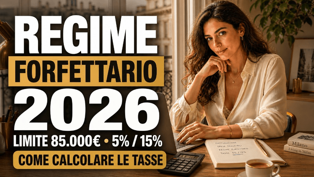 Regime forfettario 2026: limiti 85.000€, aliquote 5%/15%, calcolo tasse